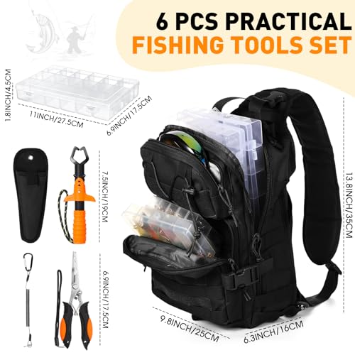 Boîte de rangement poisson et sac de pêche tactique Eccliy noir - 2