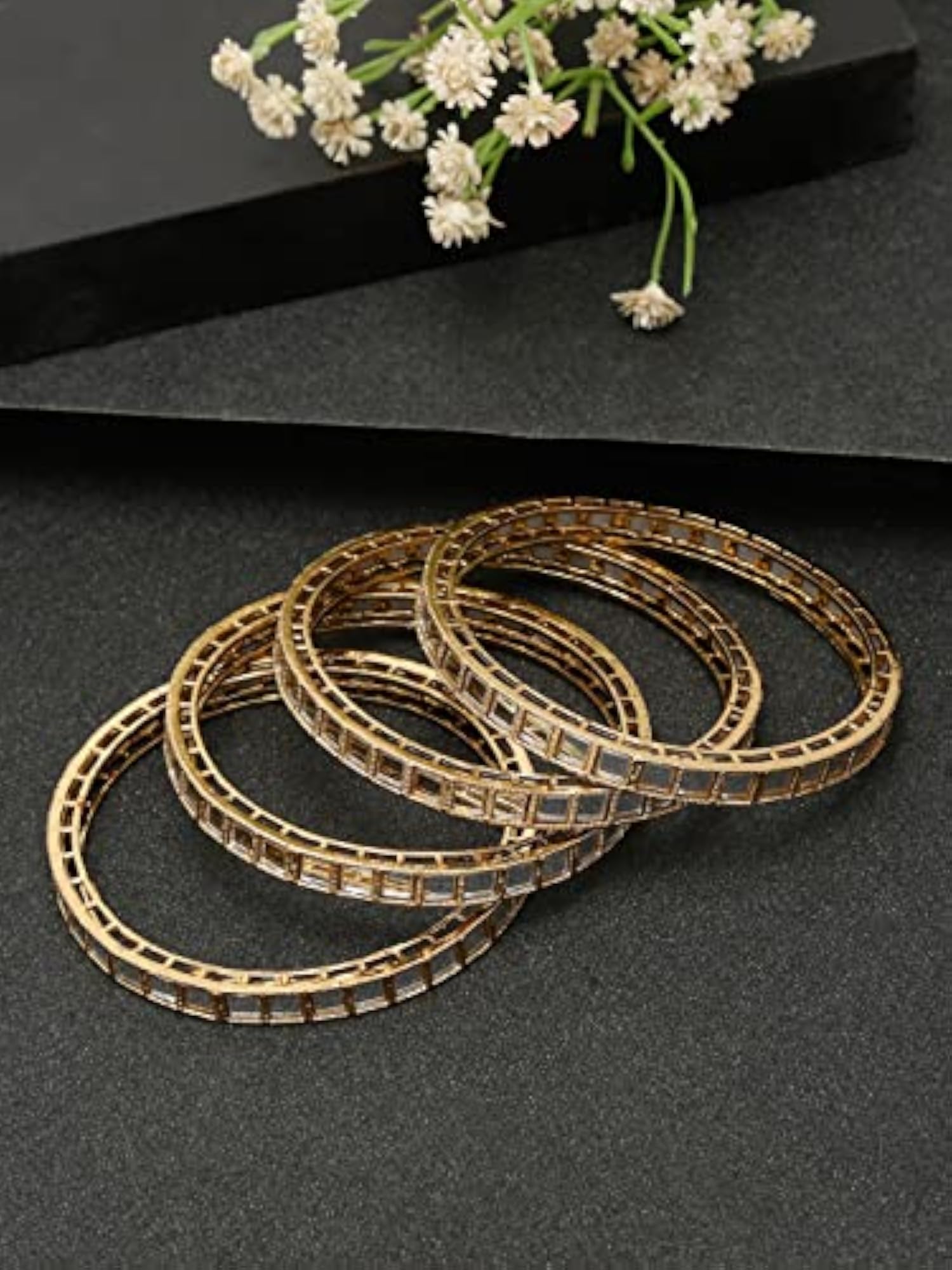 Celebrity Inspired Gold Plated Bangles for Women