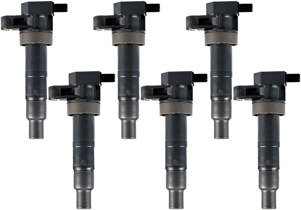 Quality Ignition Coil 6PCS Set for Hyundai Azera Genesis Santa Fe Sonata Veracruz/Kia Amanti Borrego Cadenza Sorento Sedona 3.3L/ 3.5L/ 3.8L V6, 27301-3C000, UF546