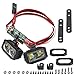 HIRCQOO RC Crawler Bumper Light LED Headlight Spotlight 2Leds w/Control Compatible with Traxxas TRX-4 Axial SCX10 90046 D90 CC01 Wraith Redcat Gen8 1/10 RC Crawler (Rectangular)