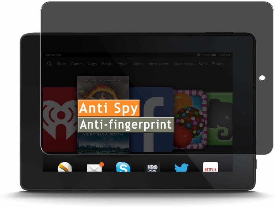 Privacy Screen Protector, compatible with Amazon Kindle Fire HD 7 2014 Anti Spy Film Protectors Sticker [ Not Tempered Glass ]