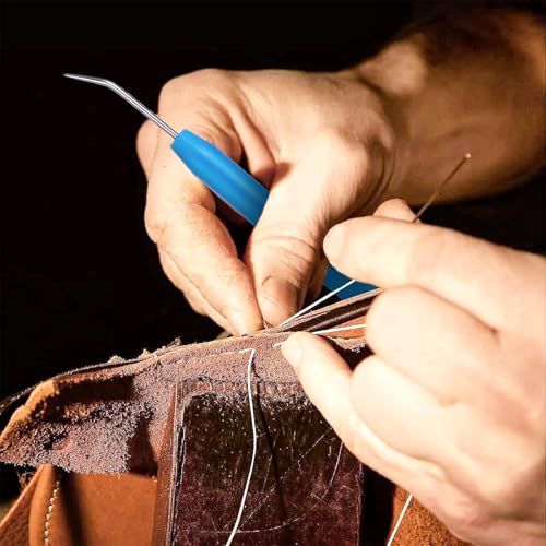 Image of 4pcs Knitting Loom Hooks Loom Knit Hook Set Colorful Knitting Loom Hook Tool and 9 pcs Steel Large-Eye Sewing Needles for Knitting Looms Knitting Boards Knitter and Crocheter