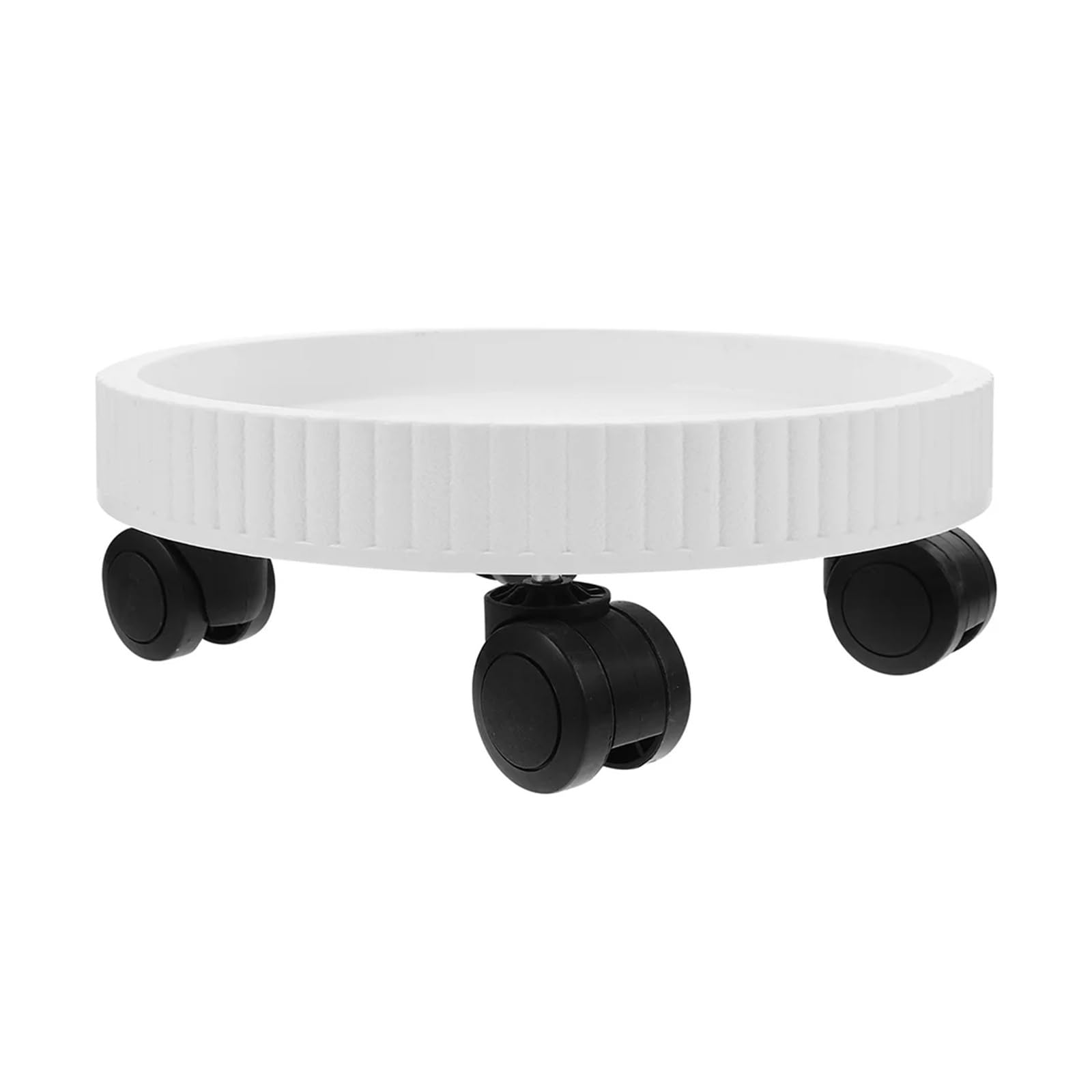FDEFIRTFG Wheeled plant stand, Flower Tray Planting Stand on Wheels Indoor Pots under Potted Trays(White)