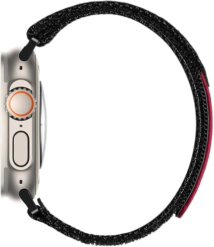 ULTIMAL Correa de 1.260 in de ancho compatible con Apple Watch de 1.929 in1.772 in1.732 in1.654 in, correa deportiva de nailon ligera, diseño de