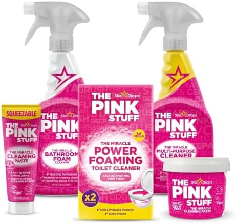 The Pink Stuff Cleaning Bundle Kit, Squeezable Cleaning Paste, Cl...