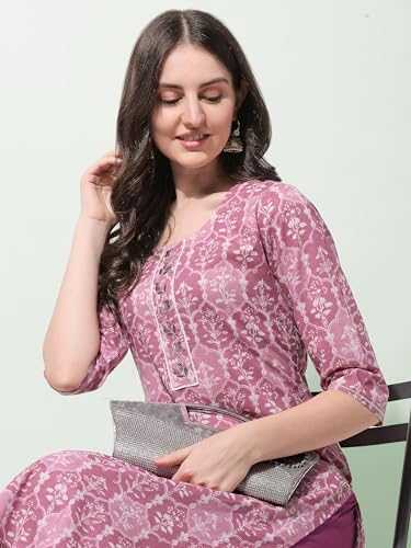 Image of MIRCHI FASHION Women's Straight Fit Paisley Printed And Embellished Kurta Set with Dupatta and Trouser