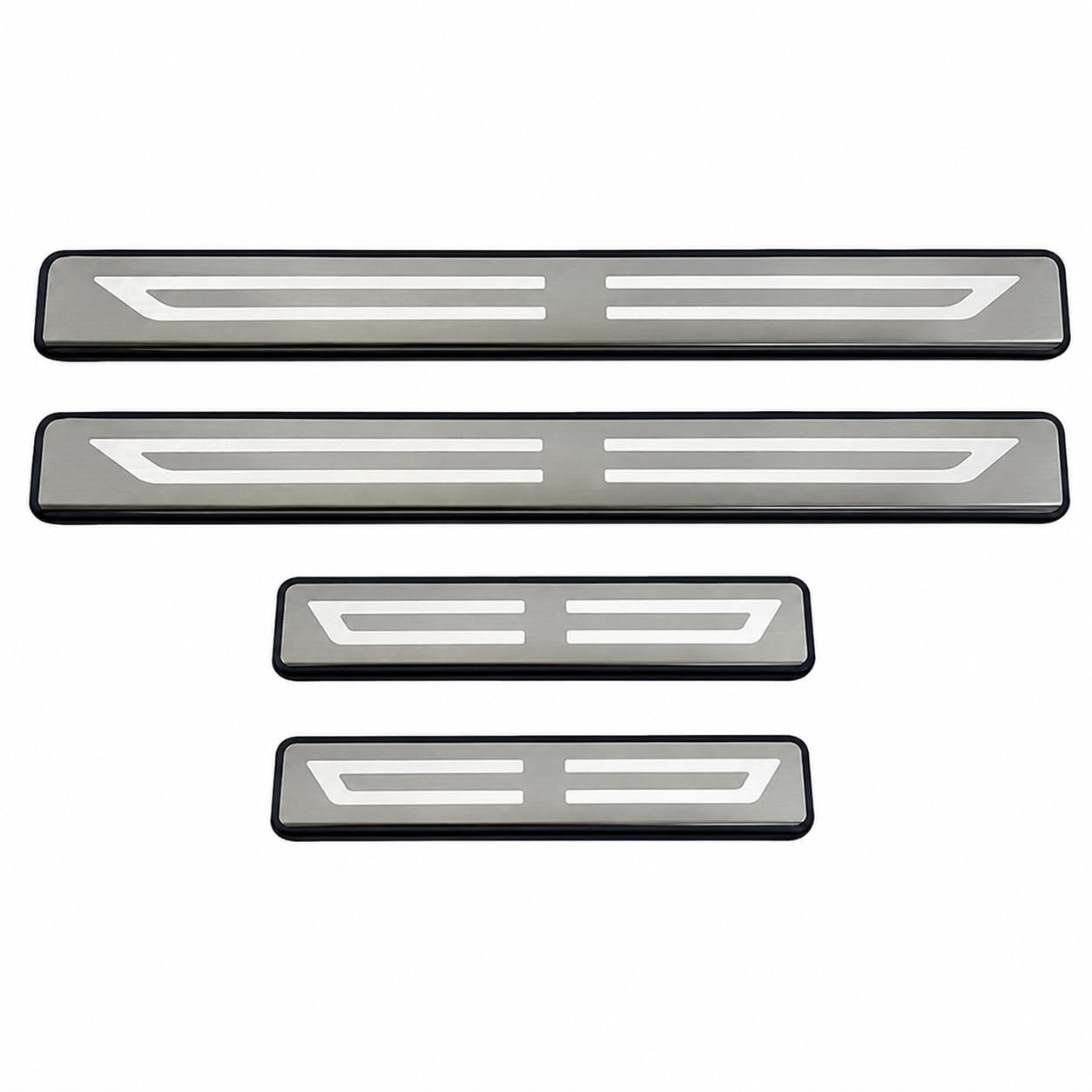 WBNLCRTD 4 PCS Pressed Stainless Steel Door Sill Protectors for VW Touareg R/PHEV/2020-2022, Anti Scratch Scuff Plates,D