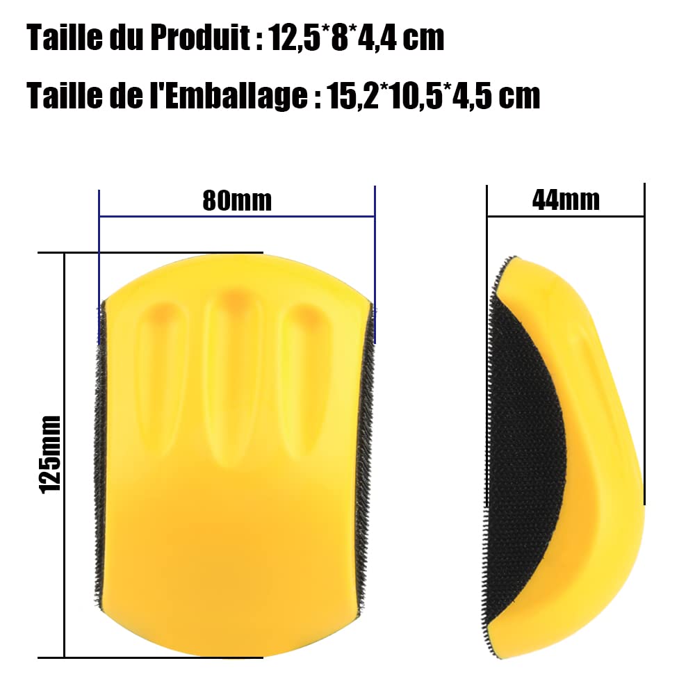 Blocco Levigante A Forma Di Topo - Per Carta Vetrata 125 Mm, Giallo