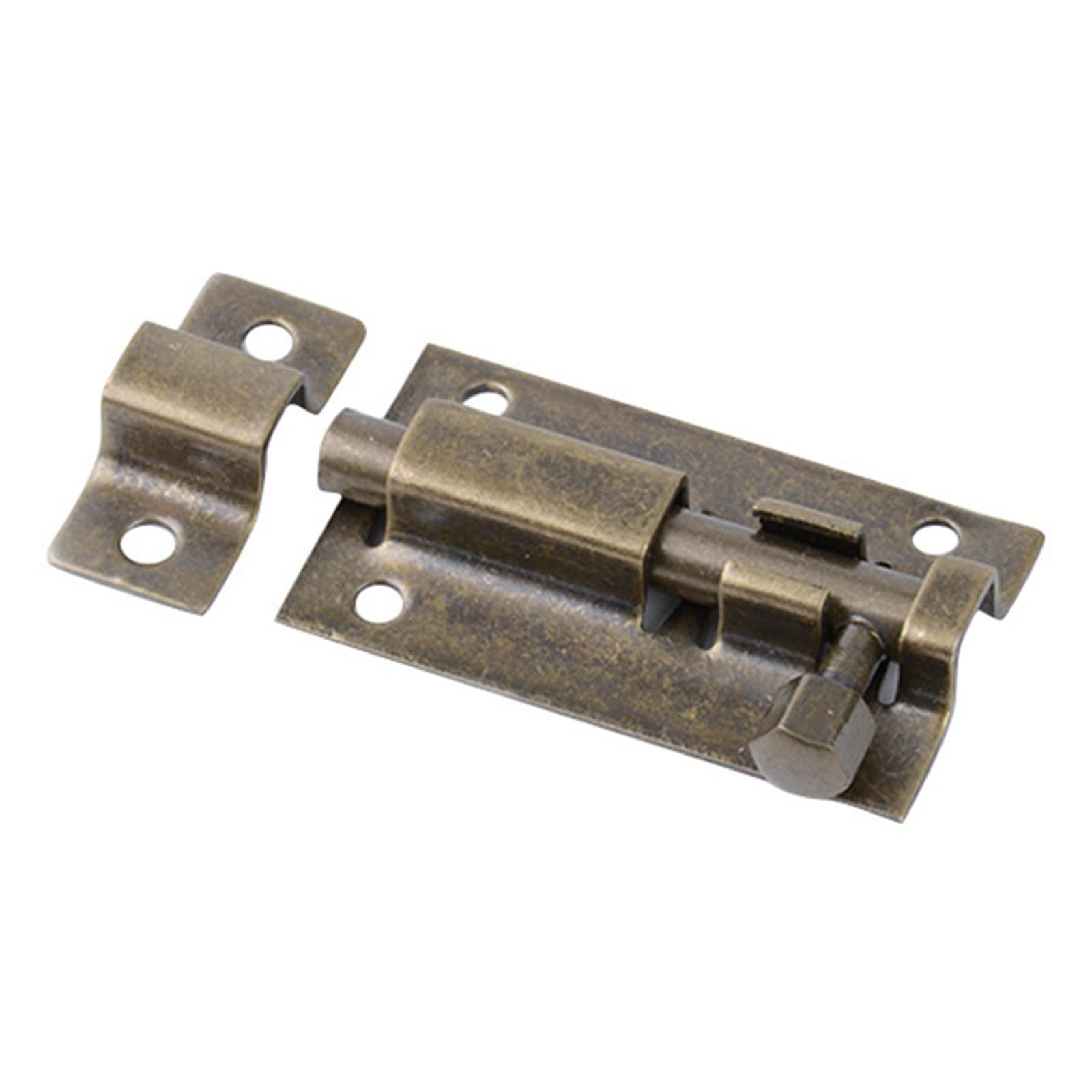 SFJSFIMQ Latch Lock Long Silver Stainless Steel Door Latch Solid Sliding Lock Bolt Latch Hasp Staple Gate Safety Lock wzpi