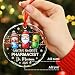 Personalized Pharmacist Glass Ornament Christmas 2026, Santa's Favorite Pharmacist Xmas Ornaments, Drug Ornament Gift for Pharmacy Technician, Custom Year & Name Pharmacists Ornaments Xmas Tree