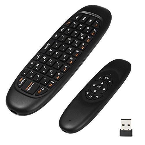 Controle Mini Teclado Air Mouse Wireless Sem Fio Android Pc Tv C120 Preto