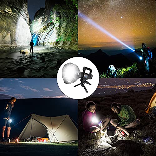 Rechargeable-LED-Spotlight-Flashlights-90000-High-Lumens-Super-Bright-Flashlight-with-4-Modes-IPX5-Waterproof-Large-Searchlight-for-Fishing-Hiking-and-Camping-with-Tripod-and-USB-Output