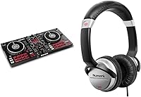Vista 1 de Numark Mixtrack Pro FX + HF125 Controlador DJ de 2 niveles para Serato DJ, con mezclador DJ, interfaz de audio integrada y auriculares profesionales