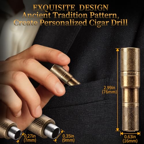 CIGARLOONG Zigarrenpunsch Doppelklinge Sharp Size Drill Zigarrenschneider – Ansicht 5