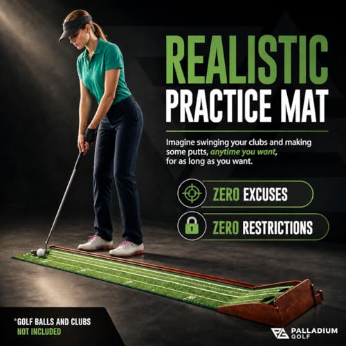 Palladium 10 Ft Golf Putting Mat – Indoor & Outdoor Green