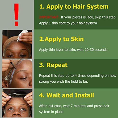 Isheeny Lace Wigs Adhesive 1.3 Ounce Invisible Safe Nontoxic Hair Glue for For Poly and lace Hairpieces, Lace Wigs, Closure Frontal, Toupee Systems - Thumbnail 2