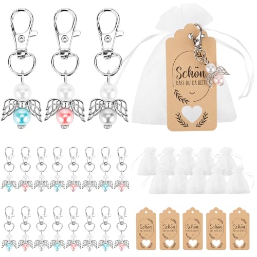 10 Stück Schutzengel Anhänger - Kleine Glücksbringer Für Taufe, Hochzeit & Geschenke