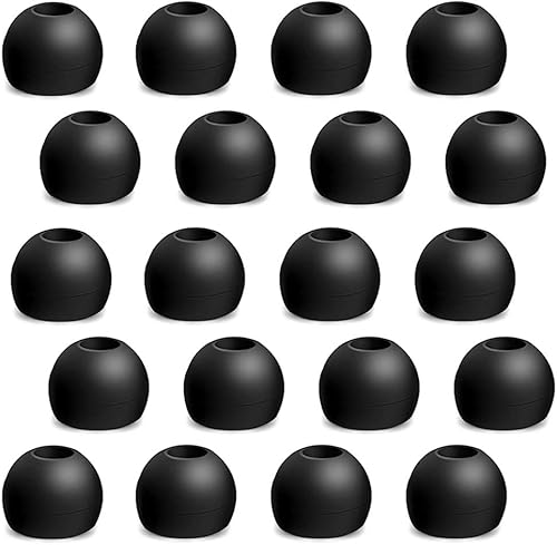V-8 Auriculares de repuesto para auriculares con aislamiento de ruido, puntas de silicona suave para auriculares, 20 unidades, tamaño mediano