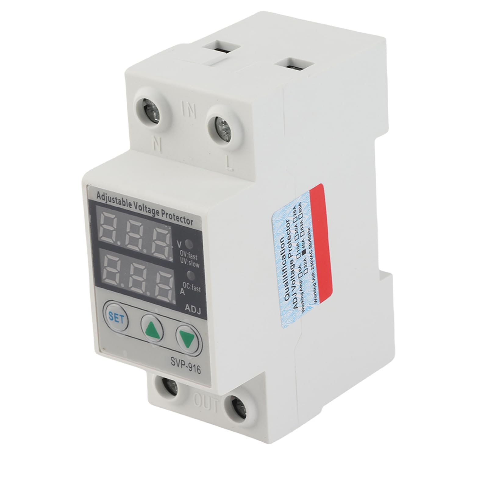 Stabilisateur De Tension Relais 230V - Protection Surtension/sous-tension 2P 63A, Réglable, Pour Maison/atelier