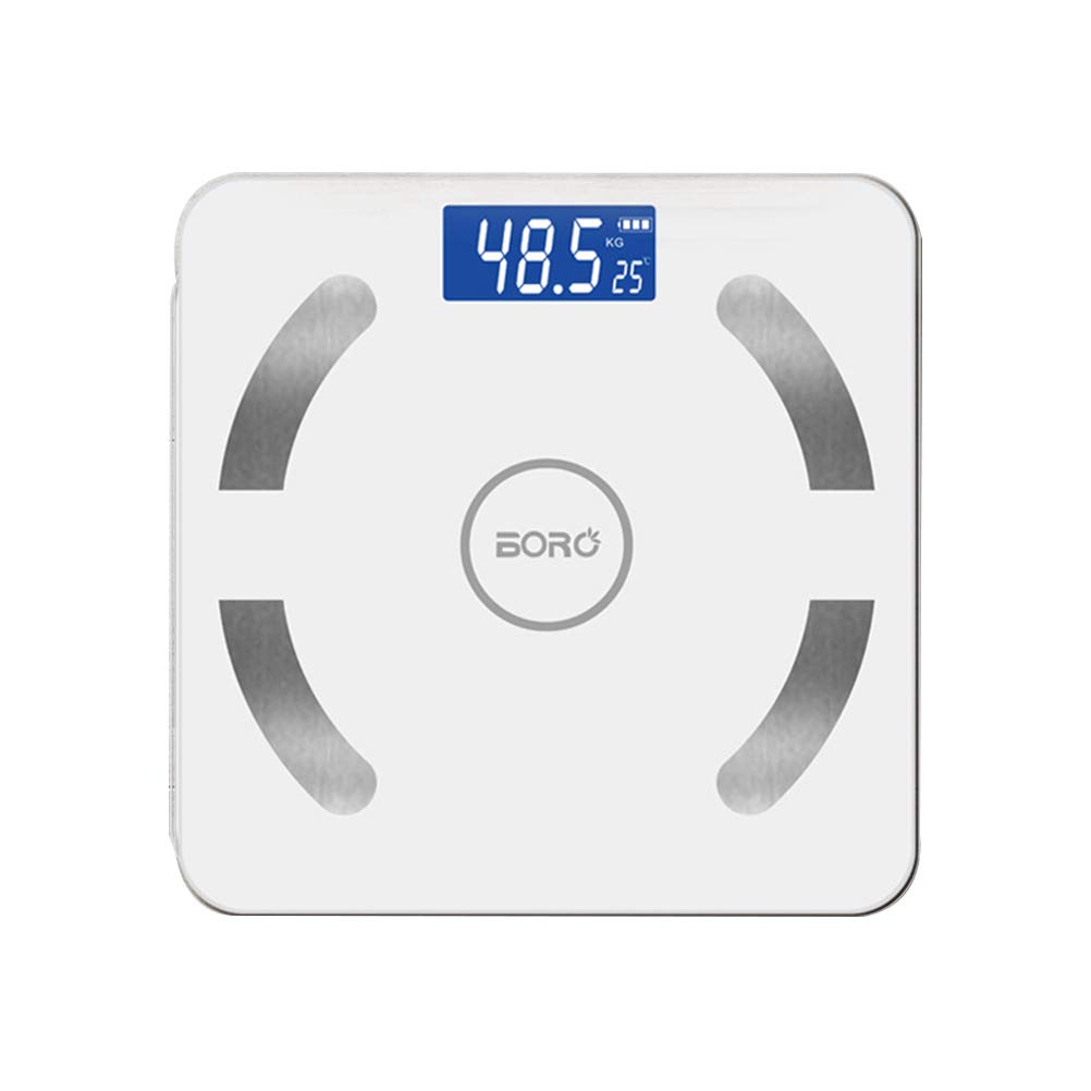 LIOOBO Smart bluetooth body weight scale digital fat scale portable body analyzer scale - no battery