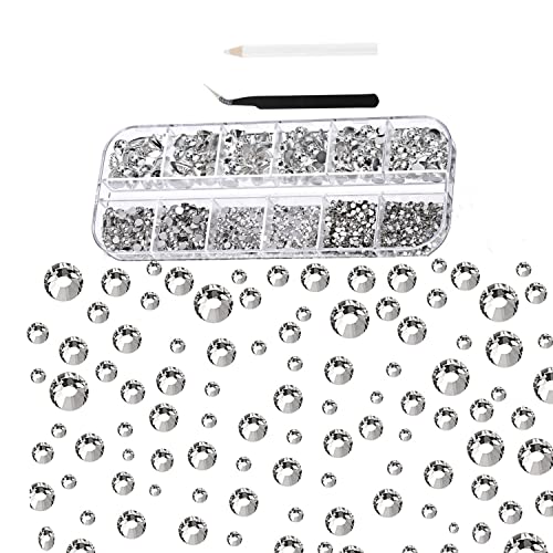 La Mejor Lista de Diamantes de imitación para comprar hoy. 43 3000 piezas de Diamantes de Imitación de Plana Gemas Redondas de Tamaños Mixtos Kit de Uñas de Diamantes de Diamantes de Imitación Decoración de Uñas de Imitación para...