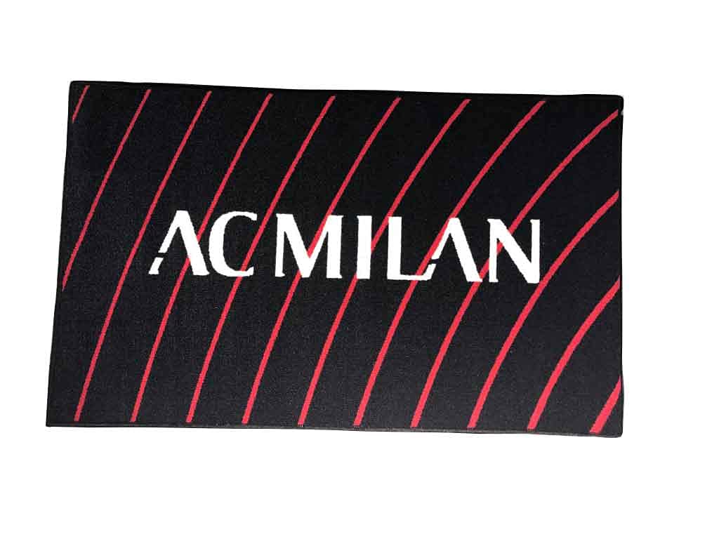 AC Milan Alfombra Antideslizante Rojo/Negro, 70 x 110