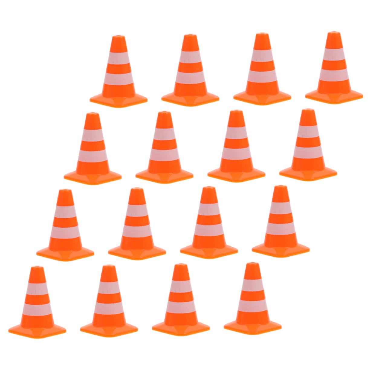 Toyvian 16pc Miniature Traffic Cone Models Simulation Road Sign Toys Mini Traffic Signs Set for Boys and Girls Fun Dec