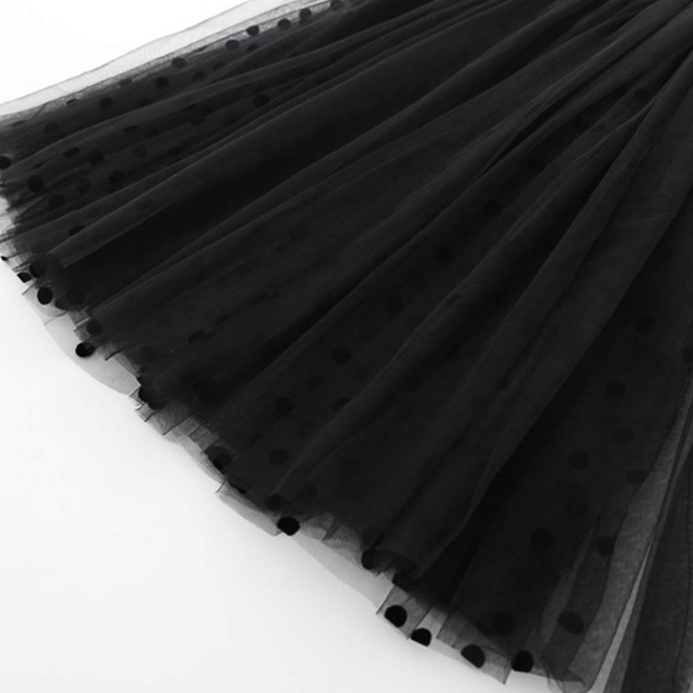 Midi Mädchen Kinder Tüllrock Elastische Sommerrock Lang Falten Rock Ballet Prinzessin A-Linien Petticoat Kleider
