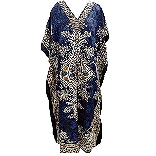 Caftán de poliéster para mujer ideal como vestido de noche relajada y confort en casa