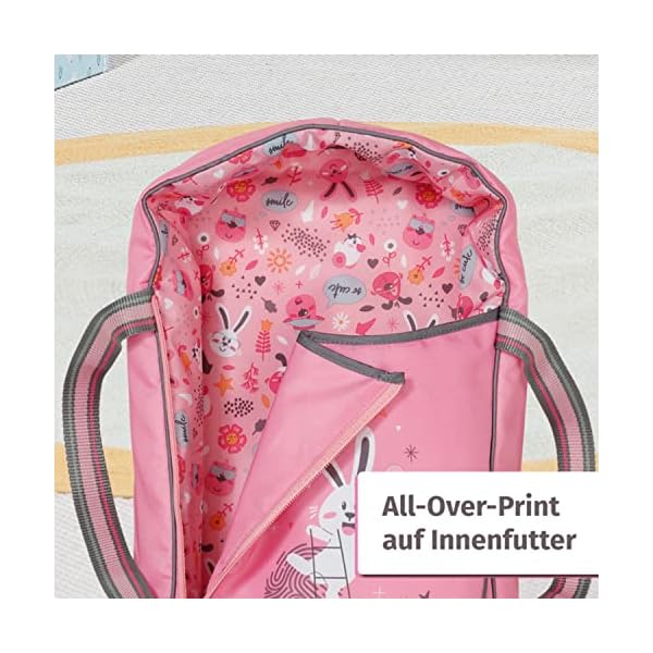Zapf Creation 832462 BABY born Babytrage - Puppentrage für Kinder Puppezubehör, 2 Blickrichtungen mit verstellbaren Gurt in rosa grau für 36 cm und 43 cm große Puppen geeignet – Bild 7