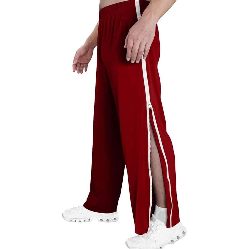 Revalidatiebroek, Herensportbroek, Trainingsbroek Met Doorlopende Ritssluiting, Ademende Joggingbroek, Vrijetijdsbroek M-3XL (Color : Noir, Size : 3XL