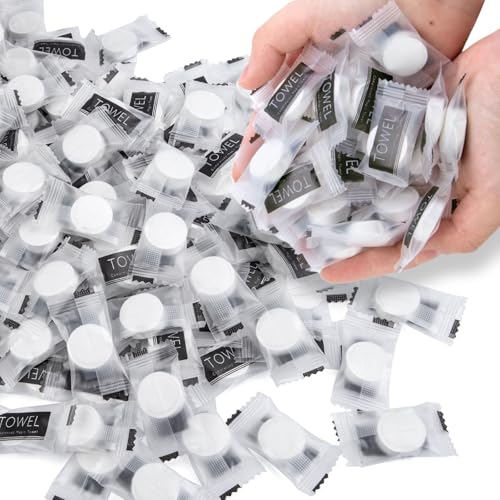 MCPINKY 580PCS Compressed Towels, Bulk D isposable Towels for Face Portable Washcloths for Travel...