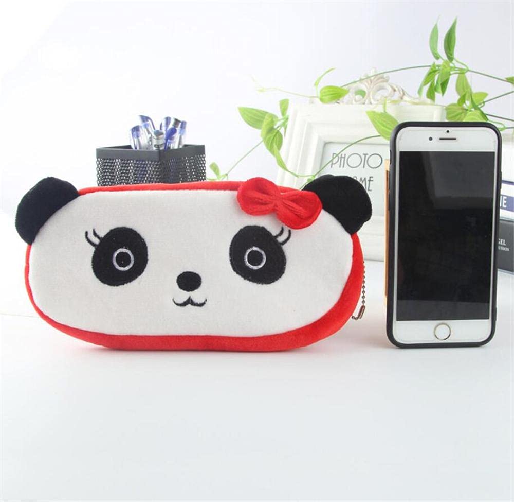 DUORUIMI Plush Pencil Case Pen Bag Holder Large Capacity Cute Panda Shape Office Organizer Storage for Students Girls - Image 3