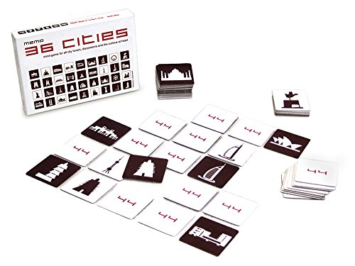 Preisvergleich Produktbild 44spaces Gesellschaftsspiel Wissensspiel für die ganze Familie - Gedächtnisspiel mit 36 Motiven - 36 Cities Merken Wissen Städte Welt Entdecken Kennenlernen