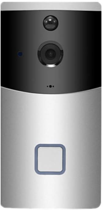 Video Doorbell Wireless Smart 720P HD Security Camera Doorbell with 16G Card 2 Batteries Support 2-Way Talk Wide Angle PIR Motion Detection Night Vision and App Control for iOS and Android - Silver