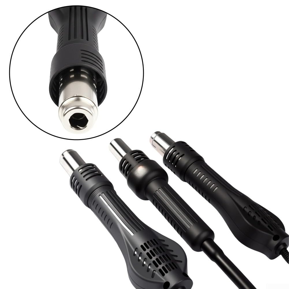Poignée de station de dessoudage à air chaud industrielle pour modèles 858D 852D et 8586B avec élément chauffant rapide et design ergonomique pour des tâches de soudure efficaces Noir (LT858B