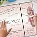 DARUNAXY Rose Gold Farewell Party Decorations for Women, We Will Miss You Very Much Alternative Signature Guest Book Girls Going Away Gifts Signing Card Board for Retirement Graduation Party Supplies