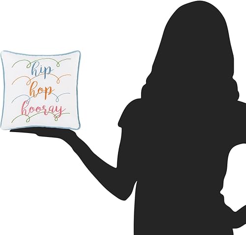 Miniatura 4 de C&F Home Almohada bordada de Pascua de 10 x 10 pulgadas, con temática de primavera pequeña y pequeña, decoración para el hogar, sala de estar, sofá,