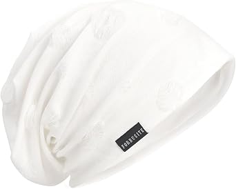 Ruphedy Mens Slouchy Beanie Summer Thin Hollow Long Oversized Skull Cap B301 B405-White