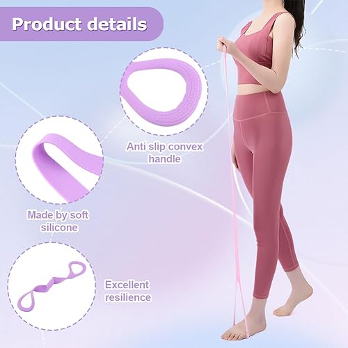 Miniatura 6 de 3 bandas de resistencia de figura 8, bandas de ejercicio de hombro y espalda, banda elástica de fitness, banda elástica de 8 formas para expansor de