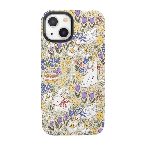 Casely iPhone 13 Case | Storybook Stroll | Spring Garden | Bold Protective Design | Compatible with MagSafe