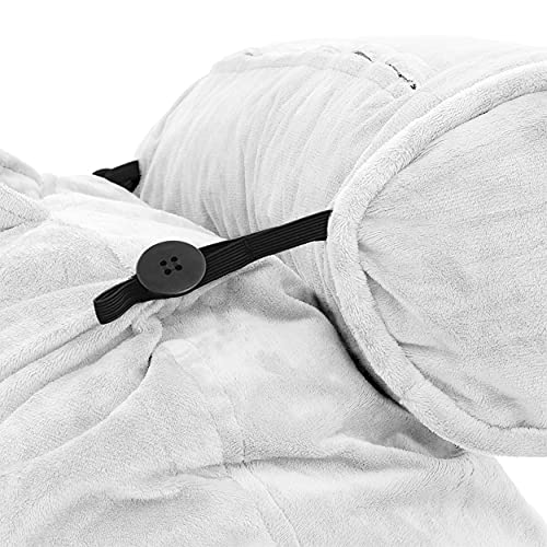 Image of Husband Pillow White COVER ONLY - For the Bedrest Cover Set - Support Bed Backrest Covers, Micro Plush Cover Including Detachable Neck Roll Pillow Cover