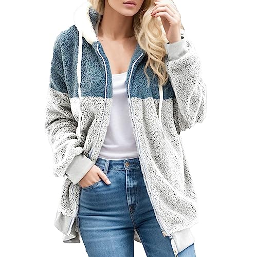 Miodlkadaa teddy fleece pullover damen - Winter Warm Übergangsjacke Herbst...