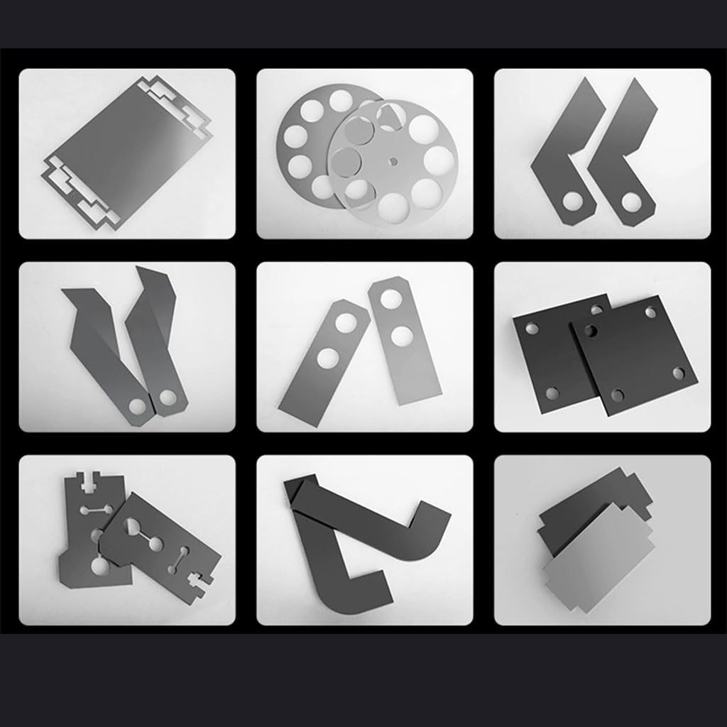 Feuille de fer A3 50 x 50 mm – Plaques de fer de 0,5 mm/3 mm d'épaisseur for modèles de cadre CNC et construction DIY, lot de 10 pièces(50x50x2mm 6pcs)