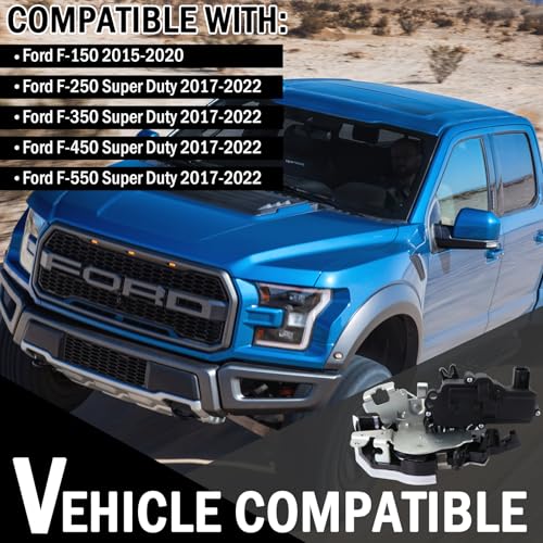 Image of Front Right Passenger Side Door Latch Lock Actuator Compatible with Ford F-150 2015-2020, Ford F-250 F-350 F-450 F-550 Super Duty 2017-2022, Replace 937-990 CK2Z-1521812-K