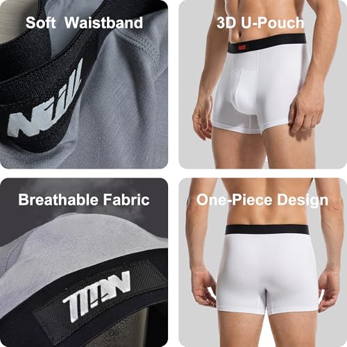 Micro Modal Mens Underwear Trunks 3 Pack, Soft Breathable Trunk with 3D Pouch3