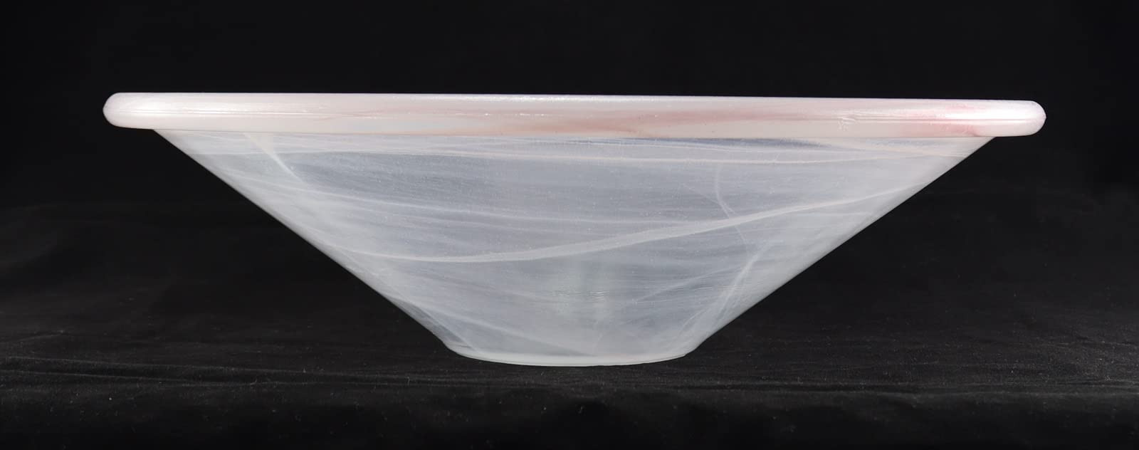 Budawi® Glasschale Brunnenschale Rosé rund Ø 35 cm für Nebler und Zimmerbrunnen