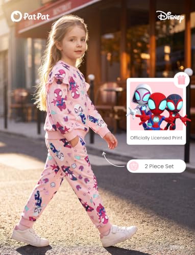Image of Disney Outfits for Girls Long Sleeve Shirt Pocket Pant Toddler Sweatsuit