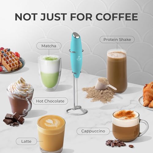 image for Zulay Kitchen Powerful Milk Frother Wand With 4 AA Duracell Batteries 