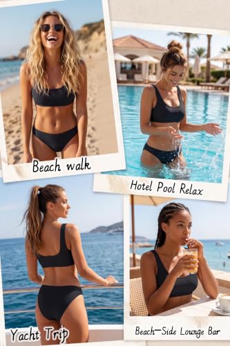 Image of Beautikini Period Swimwear for Teens Two Piece Leakproof Menstrual Bikini Swimsuit Sporty Bathing Suits for Girls Women